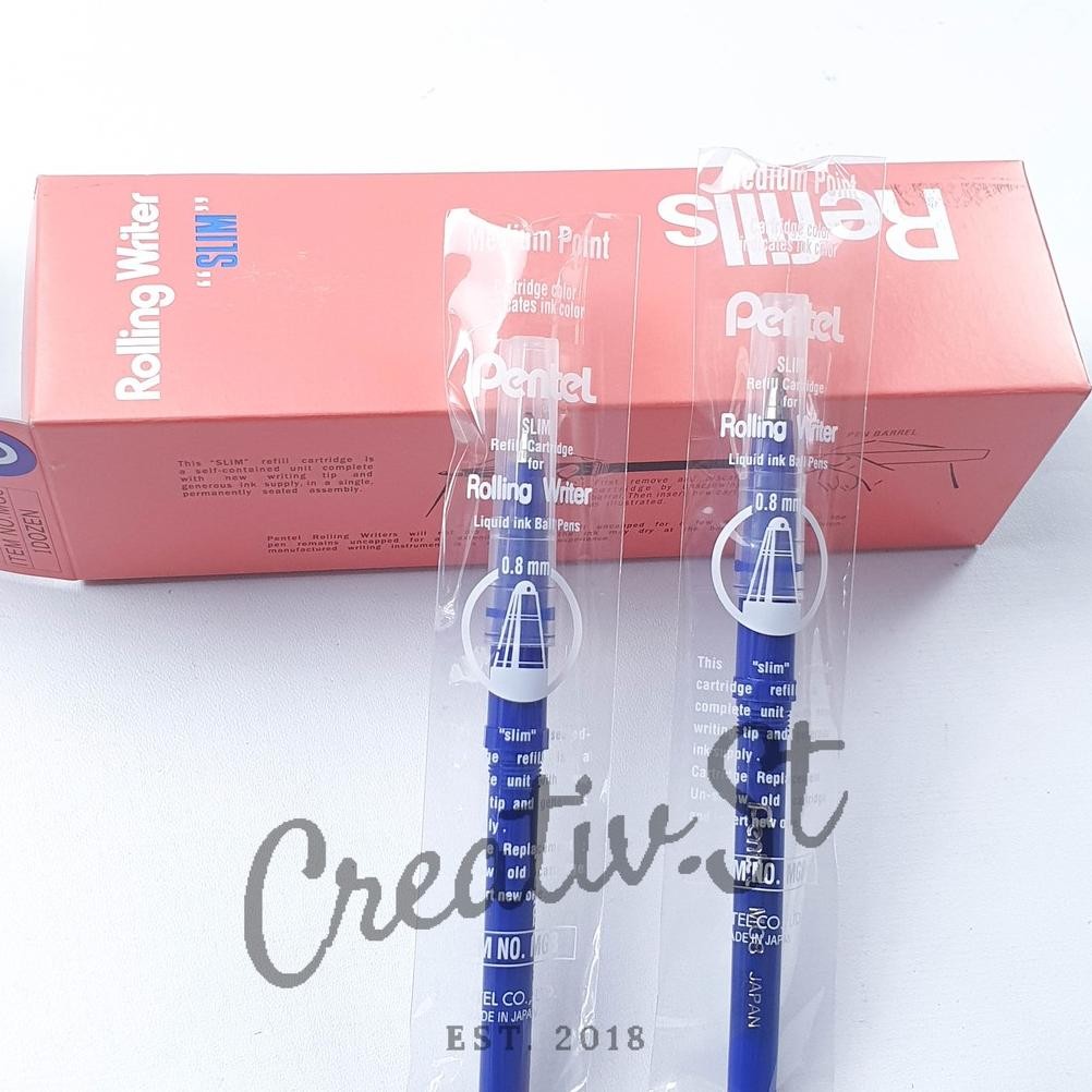 

PENTEL Isi Bolpen Refill Mg8 Hitam Biru Pcs DiM