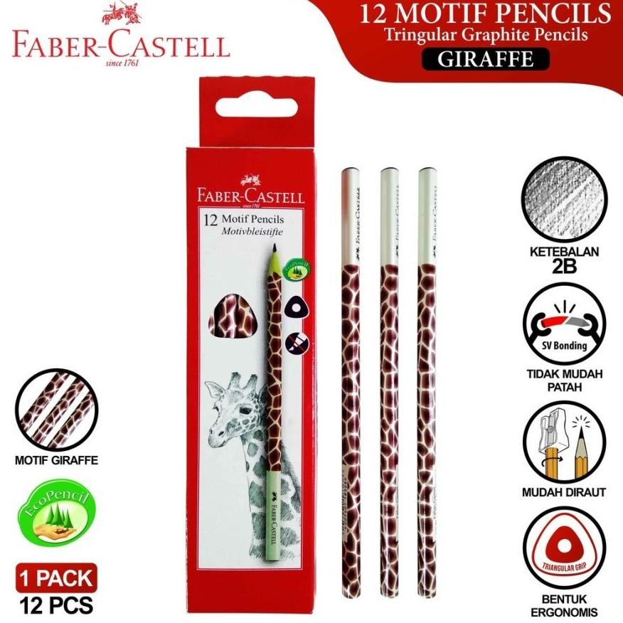 

Nokida Pensil Faber-Castell Motif Lebah [118362/12 Pcs/1 Pack] Pencil 2B Faber Castell / Pengcil Faber Kastel 1 Pak / Pinsil 2B 1 Pak / Potlood 2B 1 Pak / Pincil 2B Untuk Ujian / Pesil 2B Faber-Catell DiM