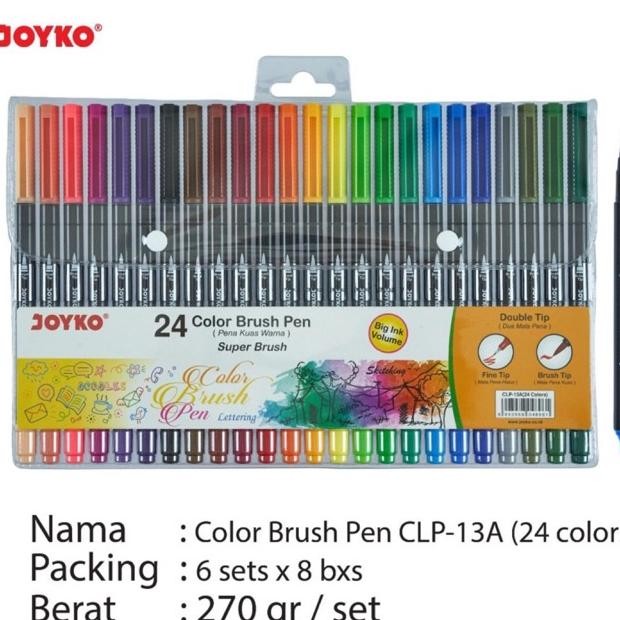 

Joyko Super Brush Pen 24 Color + Fine tip ( 2 in 1 ) Clp-13A Clp13A DiM