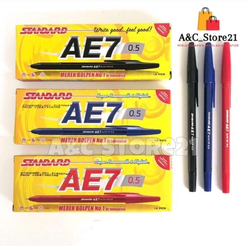 

PULPEN STANDAR AE7 0.5mm 3 VARIAN WARNA DiM