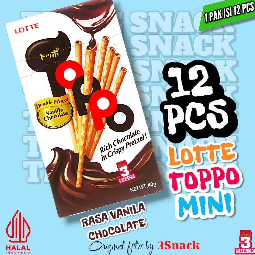 

1 Box Lotte Toppo Mini Isi 12 Sachet