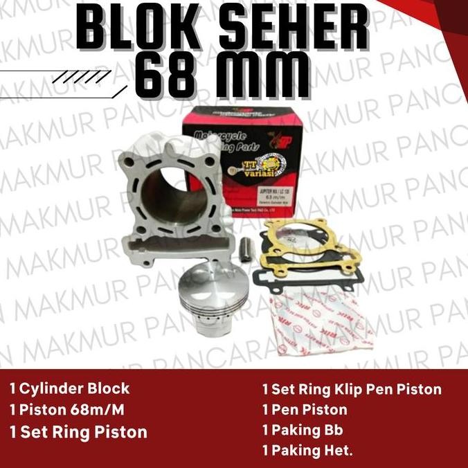 BLOK SEHER CERAMIC CYLINDER KIT 68MM NINJA KR150 YSMP UPGRADE BORE UP RACING