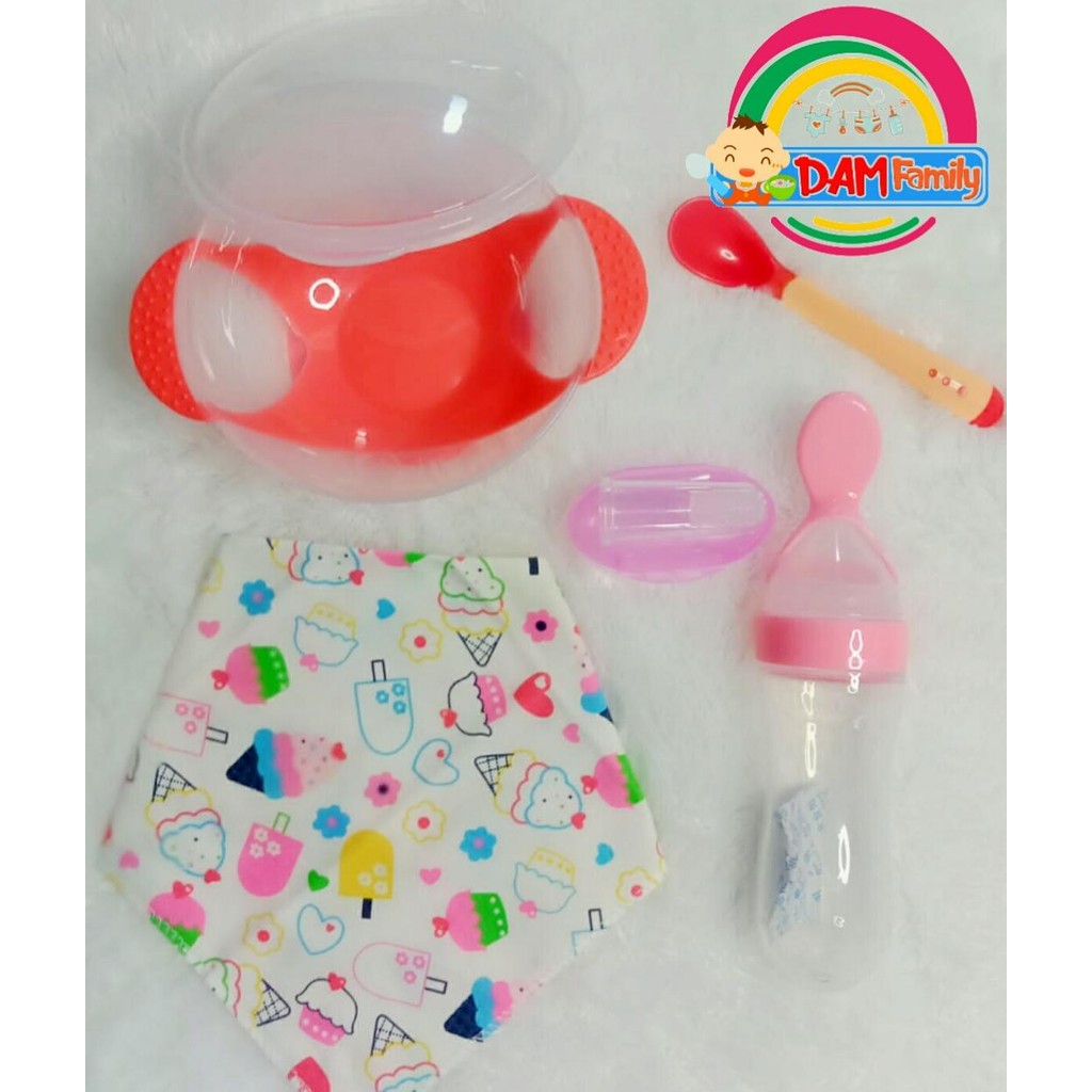 Paket Mpasi Bayi Part I Peralatan Makan Bayi Perlengkapan Mpasi Bayi Mangkok Set Dot Buah Slabber Si