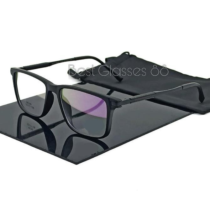 Frame Kacamata Pria Kotak Kode M.O Engsel Per Pegas Terlaris