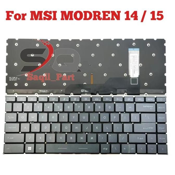 Keyboard MSI Modern 14 B10MW B5M B10RAS B11MOU B4MW  Backlight