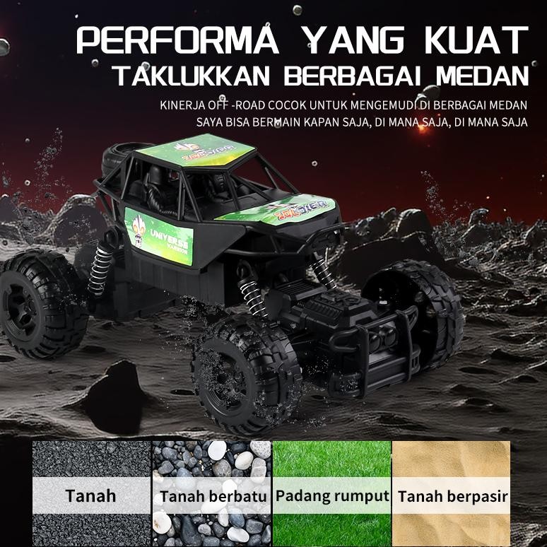 ORG RC Bigfoot 1:20 Mobil Mainan Remote Control RC Rock Crawler 2WD RC Off-Road Dengan Lampu mobil r