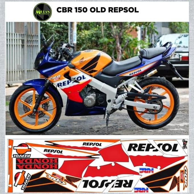 Sticker Striping Variasi Motif Ori Cbr 150 Cbu Repsol / Cbr Old Repsol Forsale
