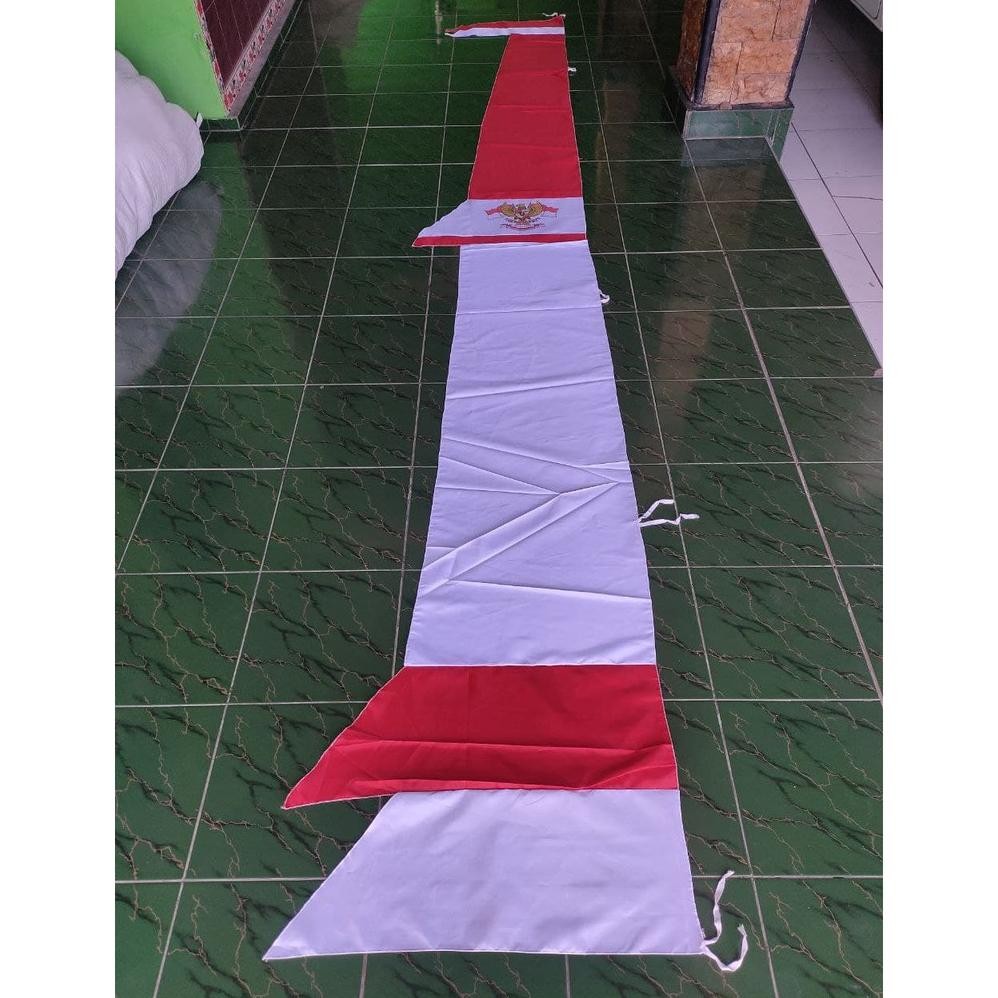 Grosir Umbul-Umbul Layur Merah Putih 4Meter Layur Lurus Bendera Umbul-Umbul Warna Warni Garuda Panja