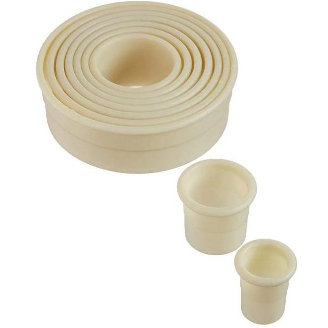 

Nylon Round Plain Cutter 2049 , Set of 9 ( 2cm up to 10cm approx)