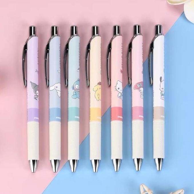 

Pentel EnerGel Sanrio Characters White Grip Series Pochacco Cinnamoroll Kuromi 0.5mm Gel Ink Pen Limited Edition murah