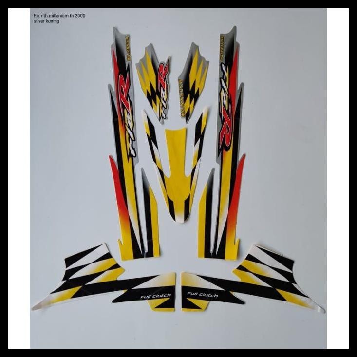 BEST DEAL (ORI) STRIPING YAMAHA FIZ R MILLENIUM 2000 SILVER KUNING BERKUALITAS !!