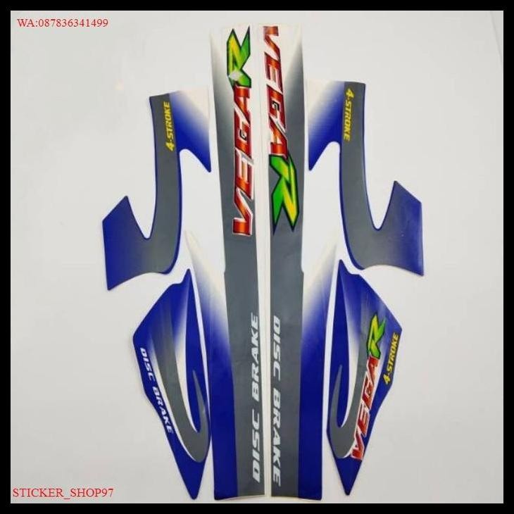 TERBARU (ORI) STRIPING STICKER LIS YAMAHA VEGA R LAMA 2002 2003 BIRU PUTIH 