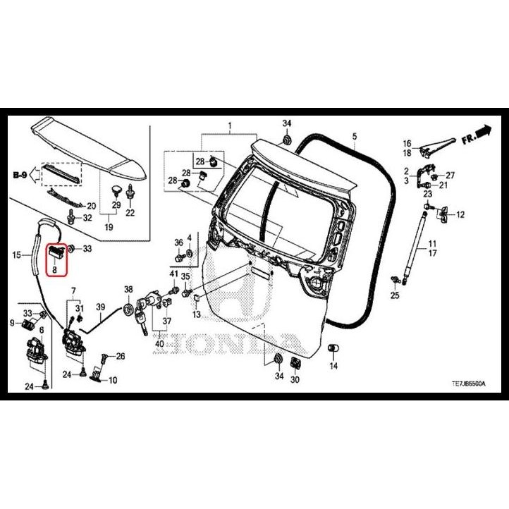 BEST DEAL HANDLE PINTU BAGASI HONDA BRV MOBILIO JAZZ GE8 GK5 ORIGINAL 