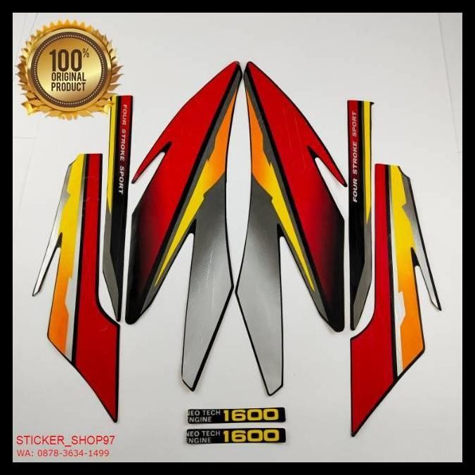 TERBARU (ORI) STRIPING HONDA GL PRO  1997 1998 HITAM  MERAH KUALITAS ORIGINAL