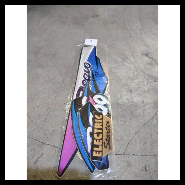 DISKON (ORI) STRIPING LIS ORI SUZUKI BRAVO RC 100 ELECTRIK STATER HITAM BIRU 
