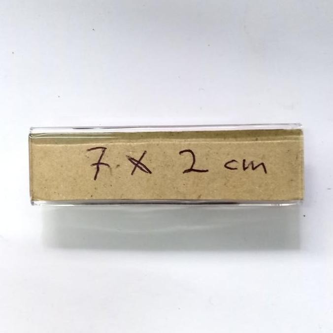 

NEW Name Tag dada akrilik 7x2cm (POLOS TANPA PENITI/MAGNET) isi 50pcs
