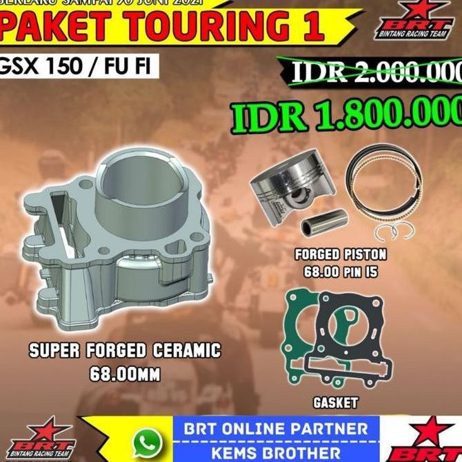 BLOK BRT GSX 150 DAN SATRIA FU FI 68MM