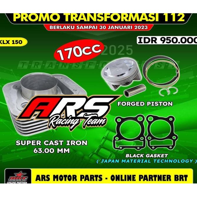 BLOK PISTON BRT KLX 63 CASTING IRON - FORGED PISTON BRT KLX 63 MM