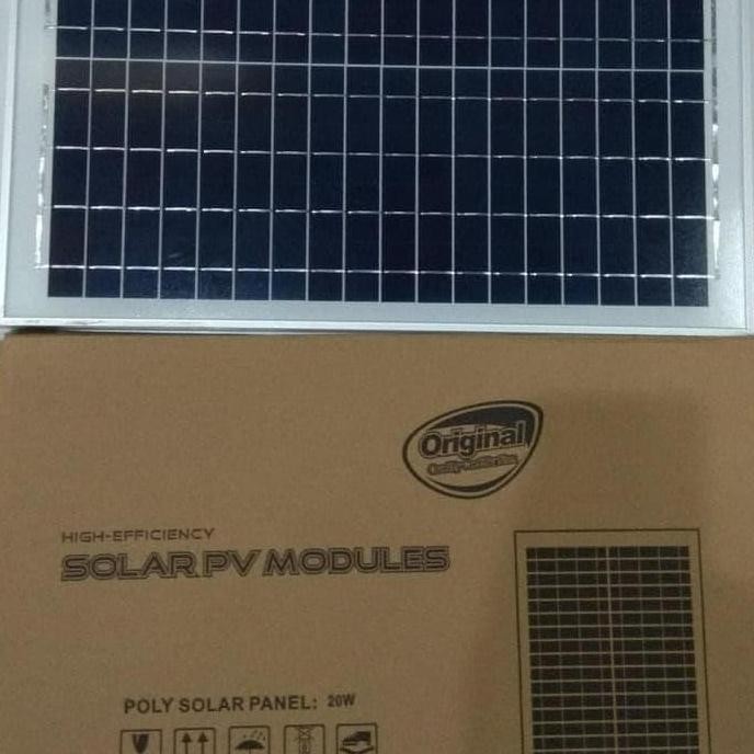 Paket 2pcs Solar Panel 20wp Solar Cell 20wp murah