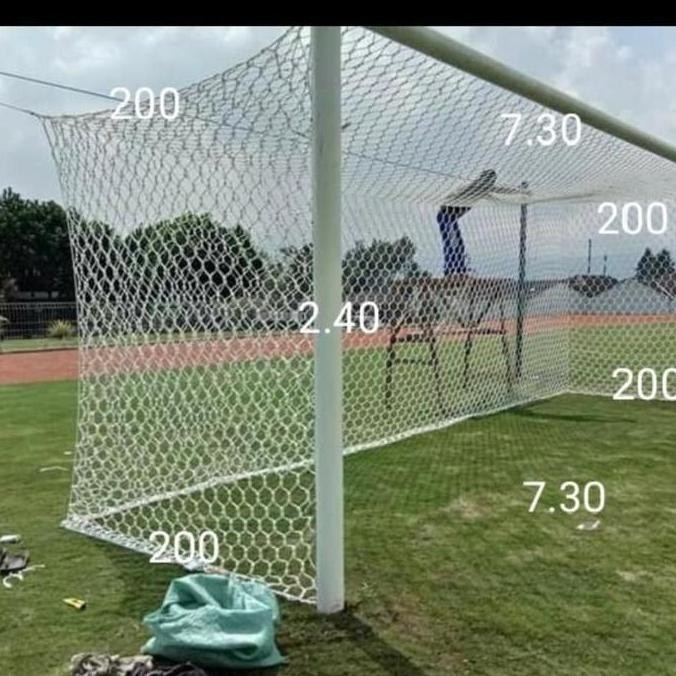 Jaring Gawang Soccer Ball Net Import Bahan Polyster + Tas Import Bagus