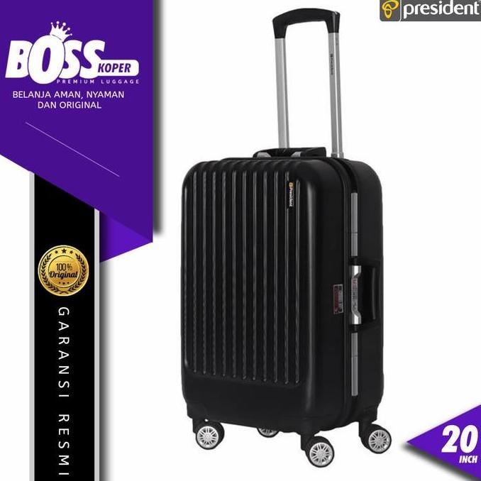 TERLARIS - Koper PRESIDENT Tanpa Zipper (5296) Hardcase Non Resleting 20 inch