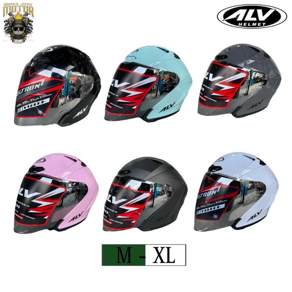 Helm Alv Ultron Solid | Helm Half Face Alv Ultron Paket Ganteng