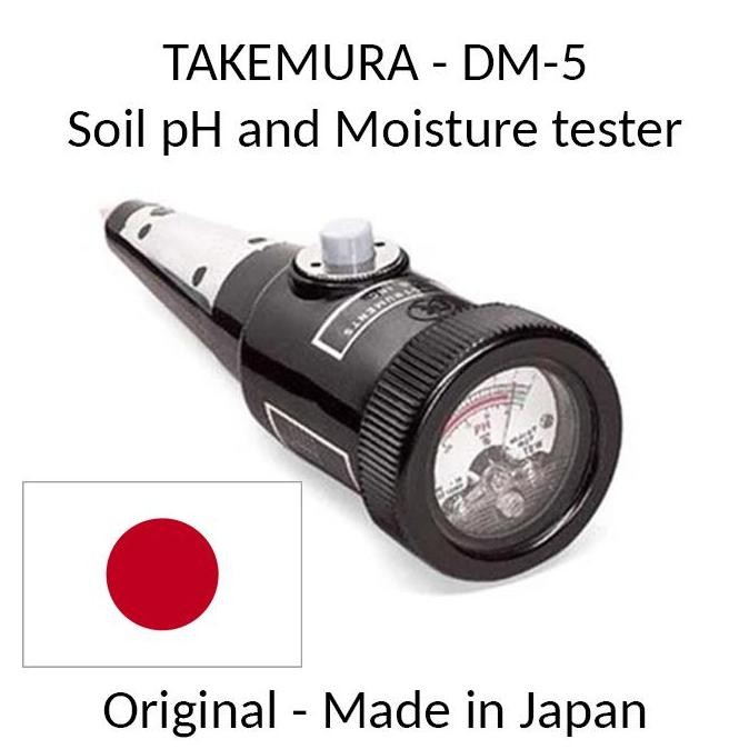 new  TAKEMURA DM 5/DM5/DM-5 Soil pH & Moisture meter / tester pH tanah