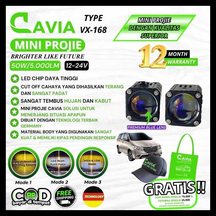TERBARU MINI PROJIE LAMPU TEMBAK INNOVA OLD LED LASER FOGLAMP PREMIUM CAVIA 