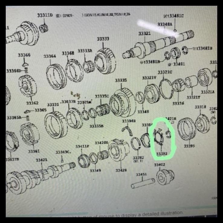 TERBARU SPRING SINGKROMIS-SHIFTING KEY TRANSMISI HILUX-FORTUNER 33392-60030 