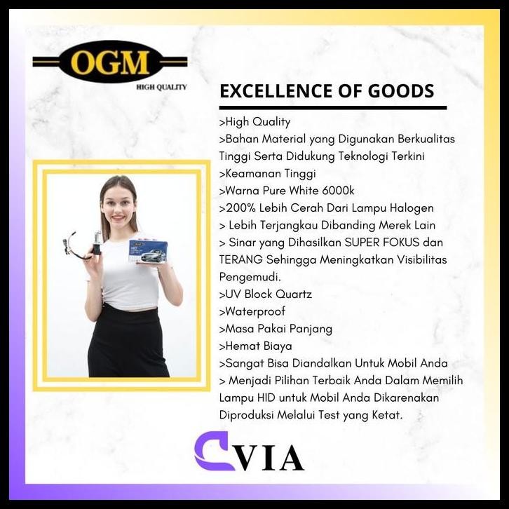 TERMURAH OGM - LAMPU HID MOBIL HONDA MOBILIO 6000K 35W HIGH TECH 