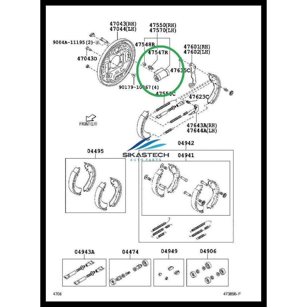 DISKON WHEEL BRAKE CYLINDER / MASTER REM BELAKANG SET TOYOTA AVANZA ADVICS 