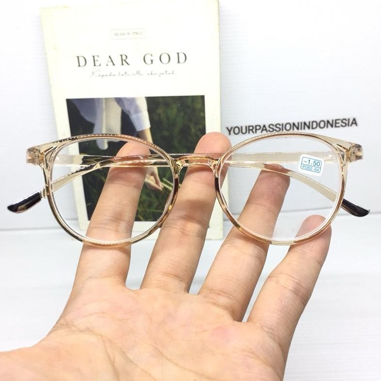 5009 Kacamata Minus Oval -0.50 sd -4.00 Kacamata Minus Cowok Cewek DiM