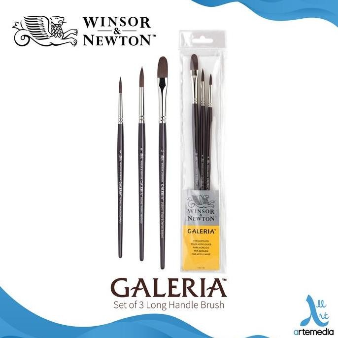

Kuas Lukis Winsor & Newton Galeria Set 3 Synthetic Brush Long Handle