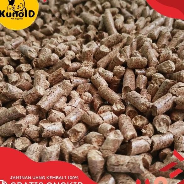 Wood Pellet Kucing 25Kg Pasir Kucing Organik Pet Litter Pelet Kayu