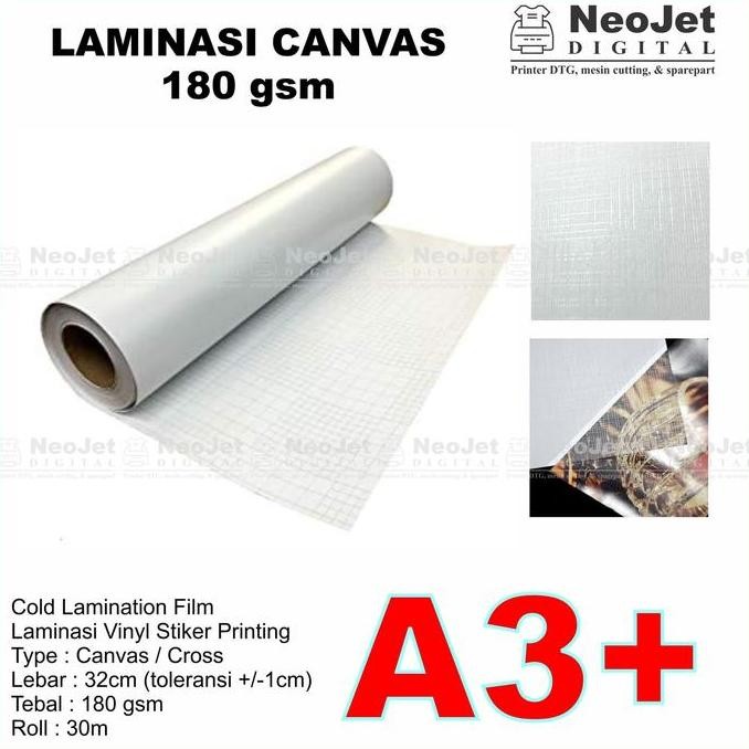 

Bahan Laminasi Dingin Canvas Lebar A3+ A3 32 Cm Panjang 30 Meter