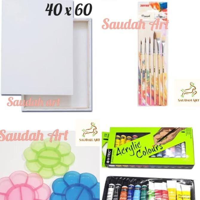

Paket Kanvas Lukis (Kanvas 40X60,Kuas,Palet,Cat Akrilik)