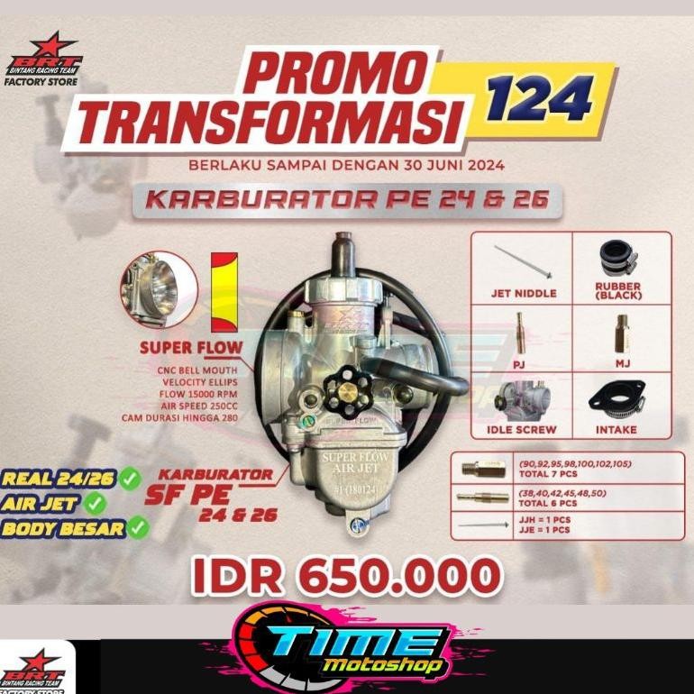KARBURATOR KARBU CARBURATOR BRT PE SF 24 / PE SF 26 SUPER FLOW