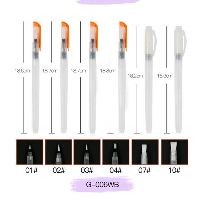 

Giorgione Water Brush Set 6 Long Handle