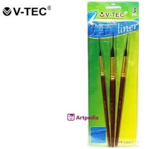 

V-Tec Fat Liner Brush Set 3 (Vt-1002) - Kuas Lukis Fat Liner Vtec Set