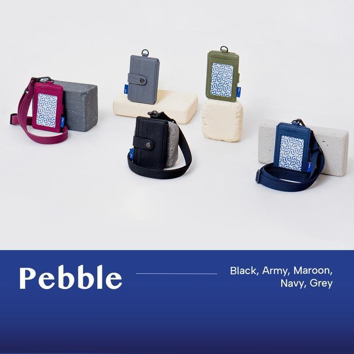 

Wallts Pebble - Lanyard Name Tag Id Card Kantor Unisex Pria Wanita Dompet Kartu Cowok