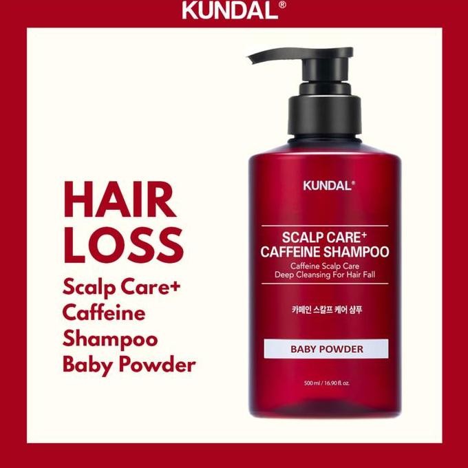 KUNDAL Scalp Care and Caffeine Shampoo Baby Powder 500ml