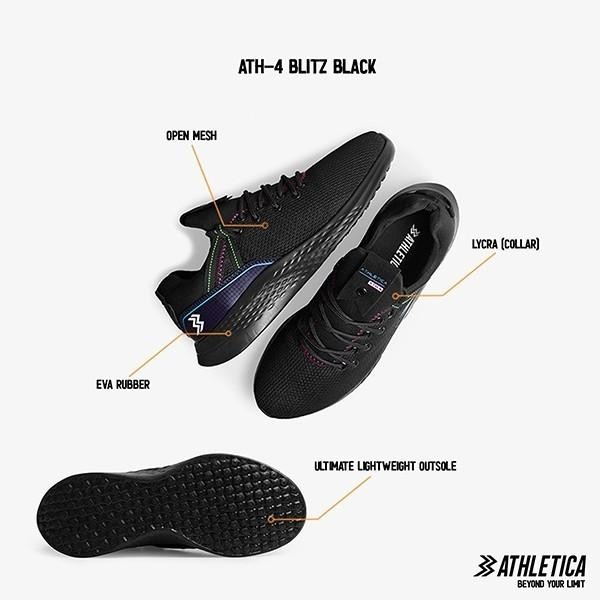 Athletica - Ath-4 Blitz Black | Sepatu Olahraga Pria Wanita