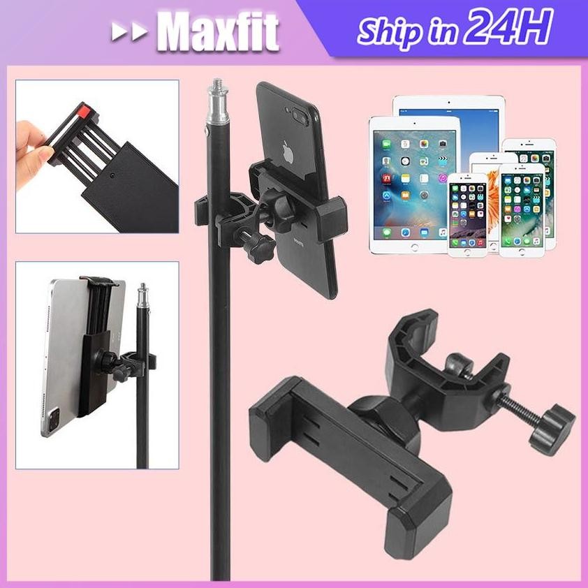 Universal Clamp Plus U Penjepit Hp Mount Holder Smartphone Jepitan Baut Di Tripod Monopod Untuk Vlog