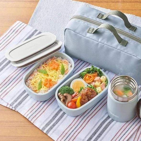 Thermos JEA-801 SKY Vacuum Insulated Soup Lunch Set, (800 ml) sky blue