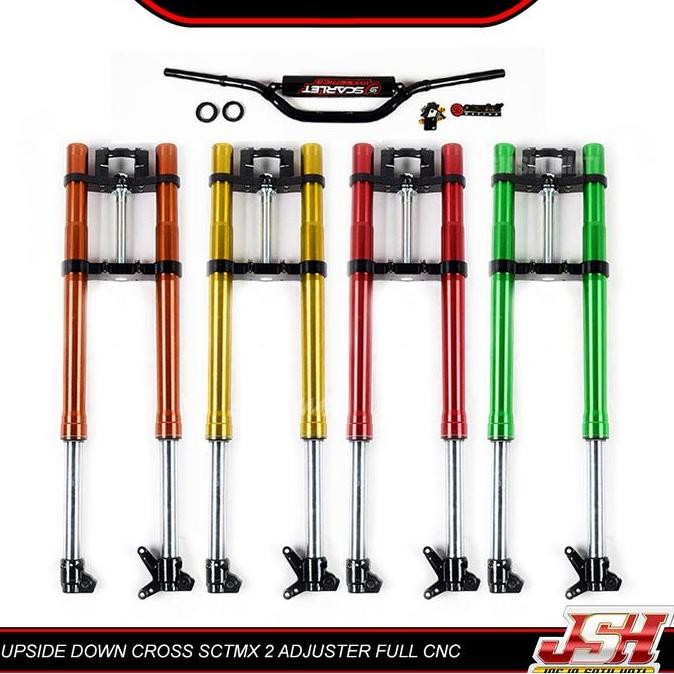 Upsidedown USD Cross SCARLET MX 910mm KLX Full CNC Plus Stang Fatbar