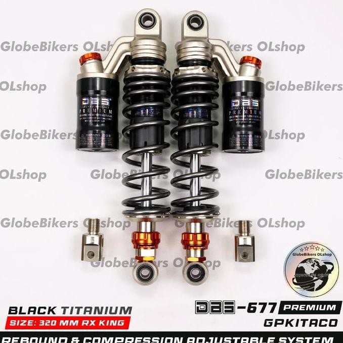 Shock DBS Premium-677 GP Kitaco Series Klik Rebound Bebek Rx King Supra Karisma Revo Verza W175 Jupi