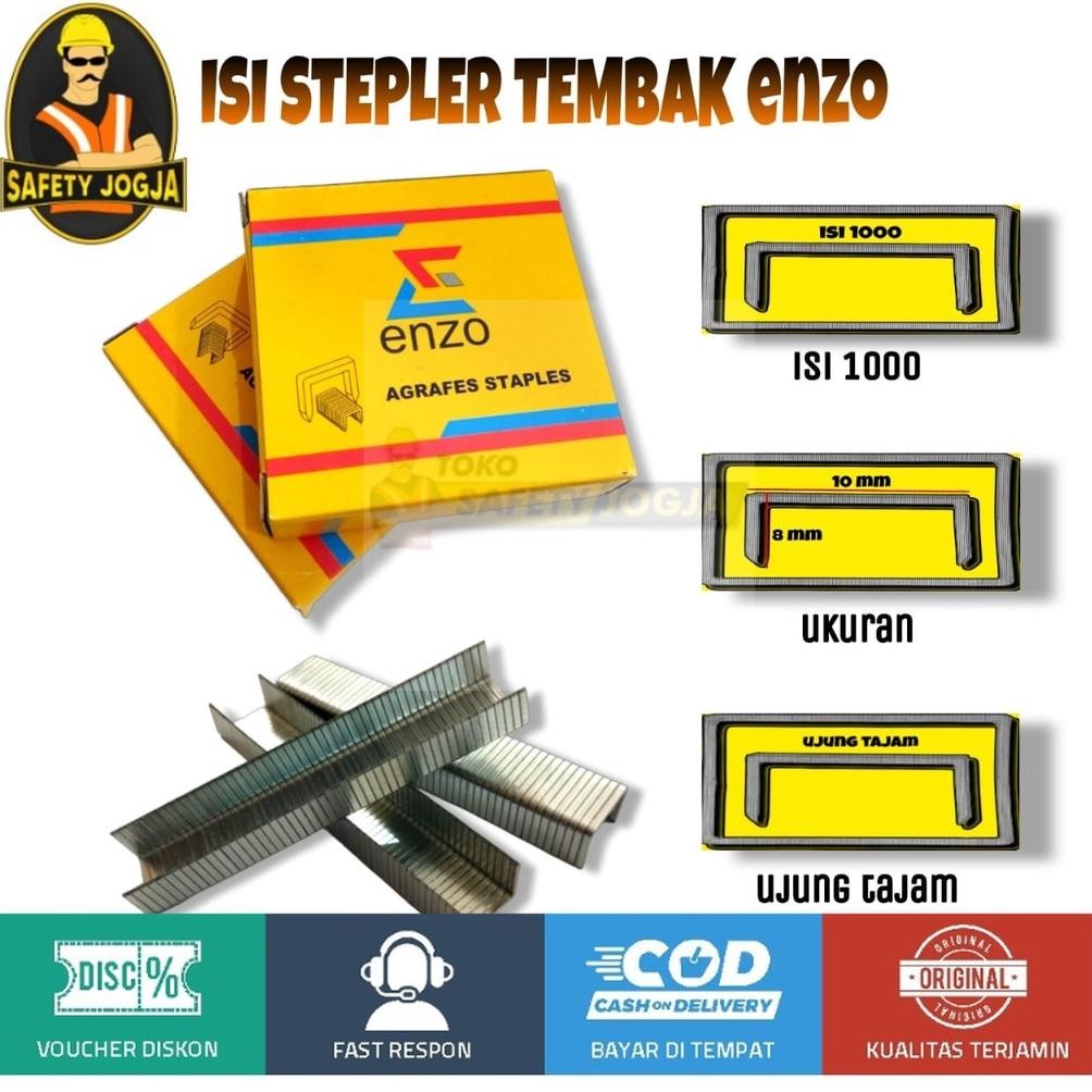 

Isi Staples Stapler Gun 8mm Refill Tembak 1pak enzo ISI 1000PCS