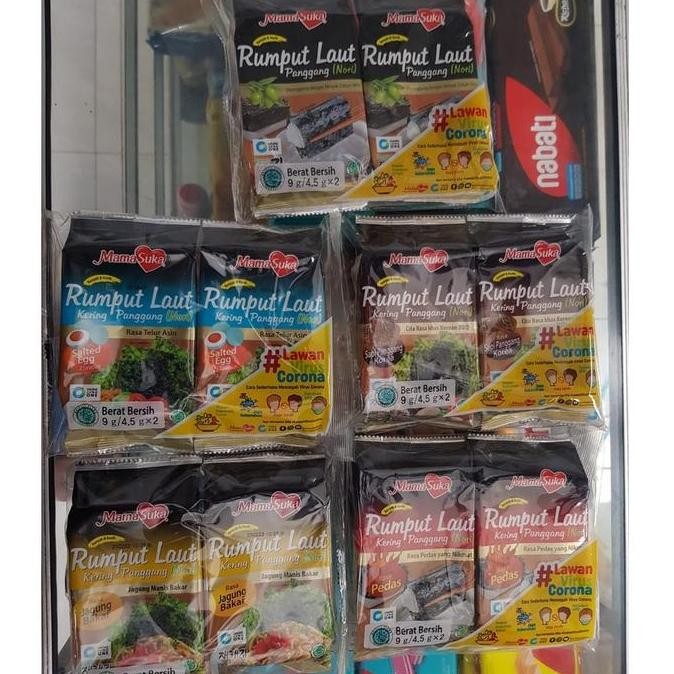 

Rumput Laut Mamasuka 2X4.5 G Isi 2 Pcs Rasa Pedas ,Original, Sapi Panggang, Salted Egg, Jagung Bakar Snack Makanan Ringan Jajanan Cemilan Camilan Pedas Asin Gurih Manis Murah