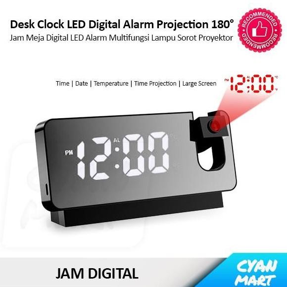 

Jam Meja Unik Proyektor Desk Clock LED Digital Alarm Projection 180 TL