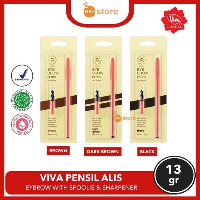 

Viva Eyebrow Pencil Pensil Alis Waterproof Creamy Tahan Lama Original